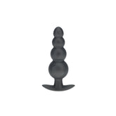 Ouch Beaded Anal Plug Gun Metal Grey 11.7 cm Silicone Butt Plug Butt Plugs